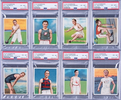 1910 T218 Hassan/Mecca "Champion Athletes" PSA-Graded Collection (63)